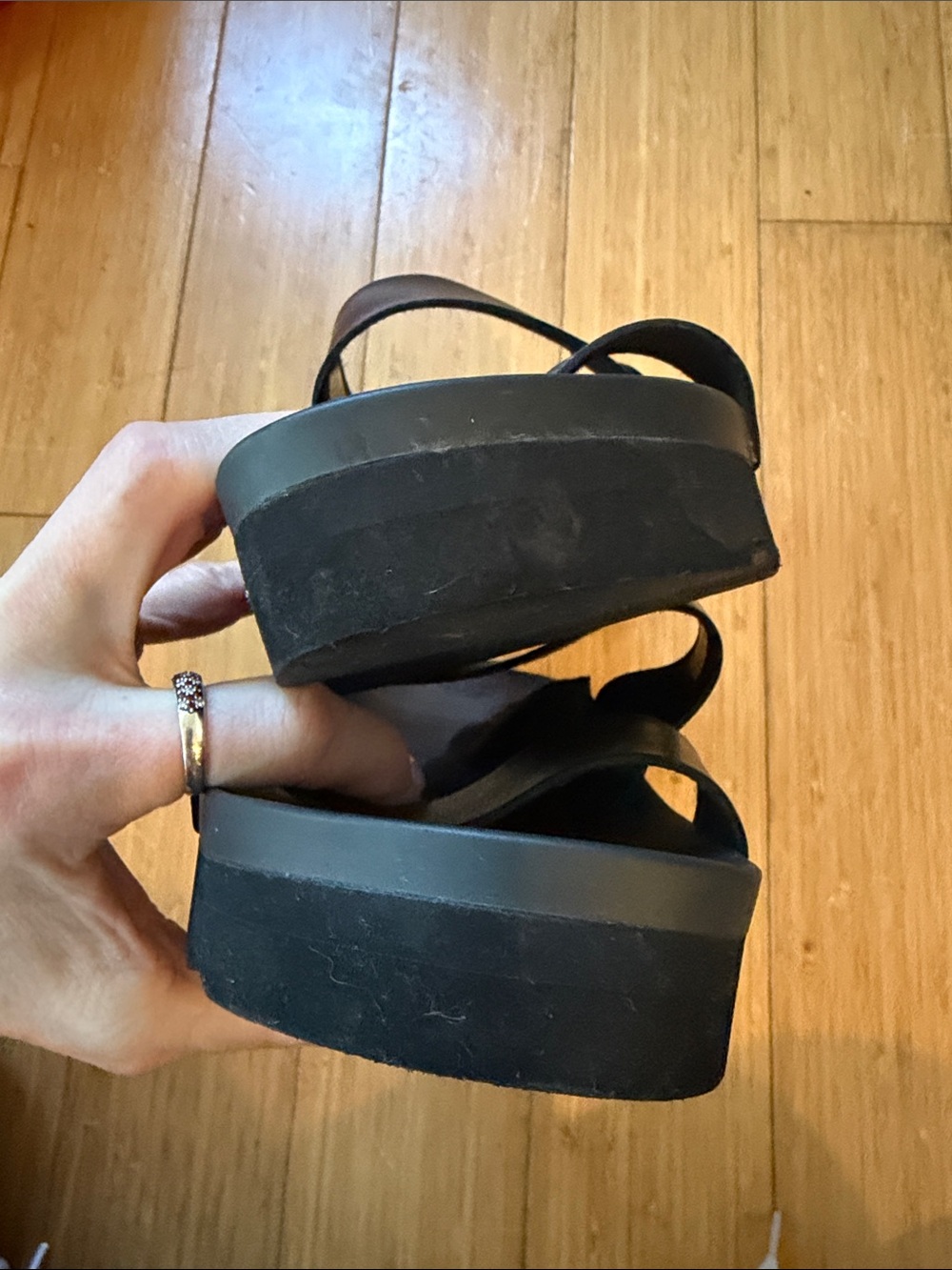 Reef Black Double-Strap Slide Sandals - Picture 6 of 9